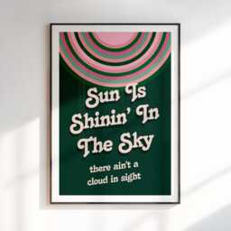 Electric Light Orchestra - Mr Blue Sky Lyrics Print Wall Art A4 A3 A5 Unframed Indie Music Rock Pop - thumbnail 2