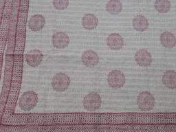 Handmade Cotton Kantha Quilt Bedspread, Indian Throw - thumbnail 1