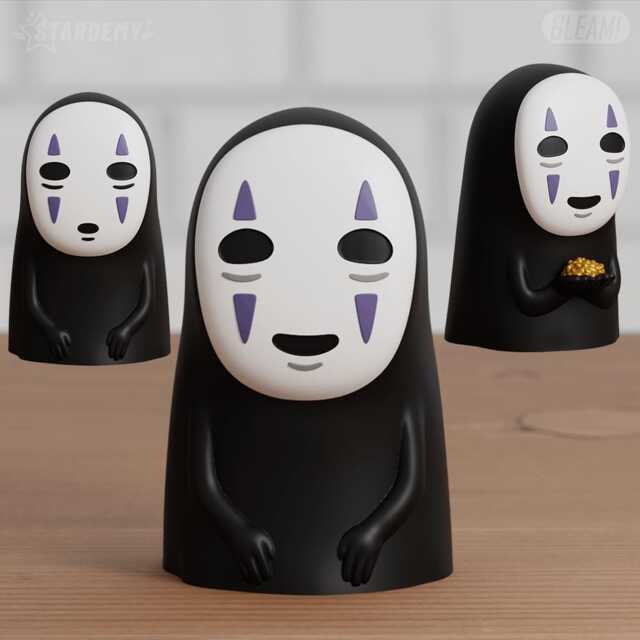 No Face Studio Ghibli Chibi Figure - 3 Expressions Available 7cm 10cm 14cm Anime Collectible Statue Spirited Away Inspired Desk Decor - image 1