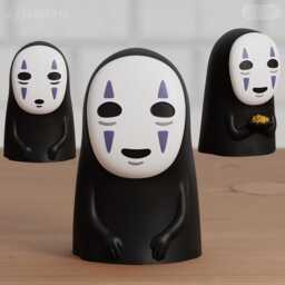 No Face Studio Ghibli Chibi Figure - 3 Expressions Available 7cm 10cm 14cm Anime Collectible Statue Spirited Away Inspired Desk Decor - thumbnail 1