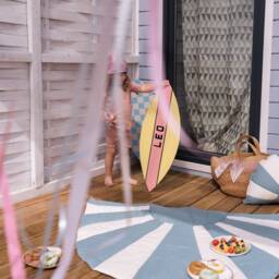 "Linen Sun Mat ""Waves At The Ocean Beach" - thumbnail 3