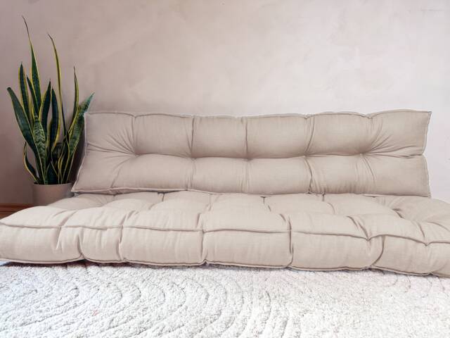 Linen Bench Cushion French Style Floor Cushion - image 1
