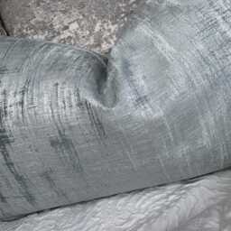Duck Egg Cushion Cover, Luxury Pillow Handmade Throw Laura Ashley Whinfell Fabric, Double Sided, Made in UK - thumbnail 3