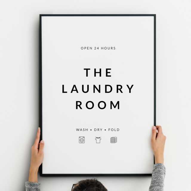 The Laundry Room Print - Utility Wall Art Home D??cor Typography Poster Unframed - image 1