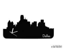 Dallas Skyline - Silhouette Wall Clock - thumbnail 1
