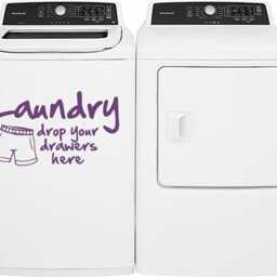 Laundry Drop Your Drawers Wall Decal - Removable Whimsical Vinyl Sticker For Room Mud - thumbnail 2