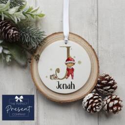 Personalised Elf Christmas Decoration - Children's Girl Boy Eve Box Filler Kids Ornament - thumbnail 2