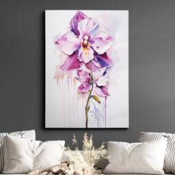 Vibrant Orchid Flower Petals Abstract Oil Painting Framed Poster Print & Canvas Wall Decor Art Bedroom Home Interior Floral Gift