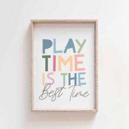 Playroom Prints, Wall Art, Shared Bedroom, Rainbow Play Print, Nursery Boys Girls Home Decor - thumbnail 2