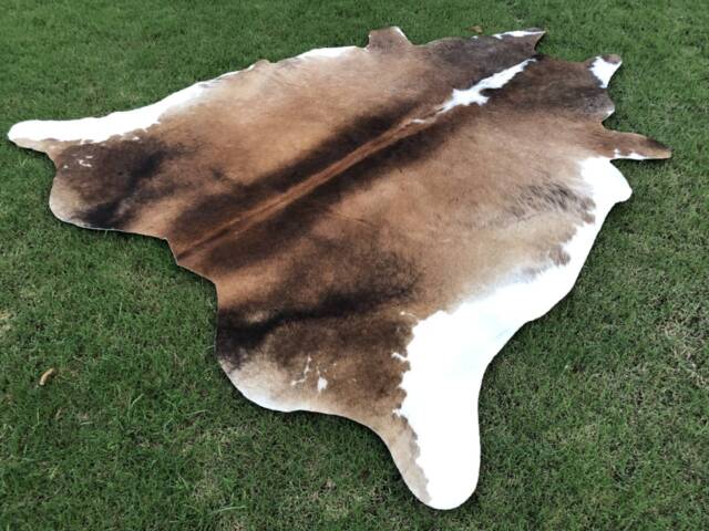 Tricolor Natural Cow Skin Area Rug Hand Made Cowhide Leather Hide For Bedroom Southwestern Carpet - image 1