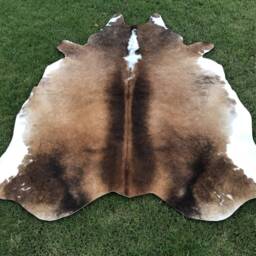 Tricolor Natural Cow Skin Area Rug Hand Made Cowhide Leather Hide For Bedroom Southwestern Carpet - thumbnail 3