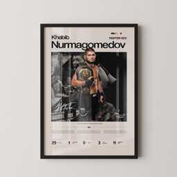 Khabib Nurmagomedov Poster, Ufc Inspired Mma Wall Art, Fighter Legacy Print, Combat Sports Gym Decor Gift - thumbnail 1