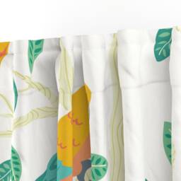 Colorful Birds Curtain Panel - Tropical Tree Nature Parrot Nursery Rainforest Custom Forest By Rainbird_Fabrics - thumbnail 3