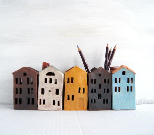 Gifts For Teachers-Ceramic Pencil Holder-Tealight & Candle Holder-Pottery - image 1