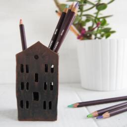 Gifts For Teachers-Ceramic Pencil Holder-Tealight & Candle Holder-Pottery - thumbnail 3