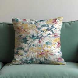 Abstract Floral Cushion Cover, Artistic Throw Pillowcase, Decorative Sofa Pillow Cover - thumbnail 3
