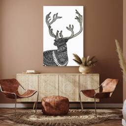 Caribou Print, Poster, Mandalove, Wall Decoration To Frame, Hummingbird Illustration, Mandalove - thumbnail 2