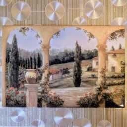 "Tuscany Ceramic Wall Art Tile, 8"" By 12" - thumbnail 2