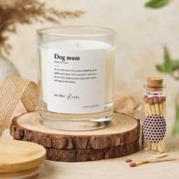 Dog Mum Candle Gift Funny Pet Lover Keepsake For Birthday Mother's Day Christmas Present New Owner Crazy Lady