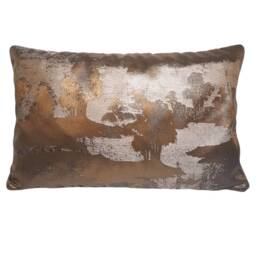 Throw Pillow Cushion Cover Rubelli Jacquard Fabric Bronze & Silver Sumi Pattern - Handmade in Italy