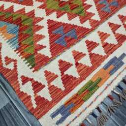 Kilim Rug Classic, Handmade Artisan Afghan Turkish Scandinavian Navajo Bohemian Wool Flatweave Multicolour 117x81 cm - thumbnail 3