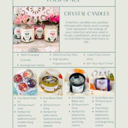 Crystal Candle, Apricot Agate Intention Candle For Protection & Love, Manifestation Soy Salt & Orchid Scent - thumbnail 3