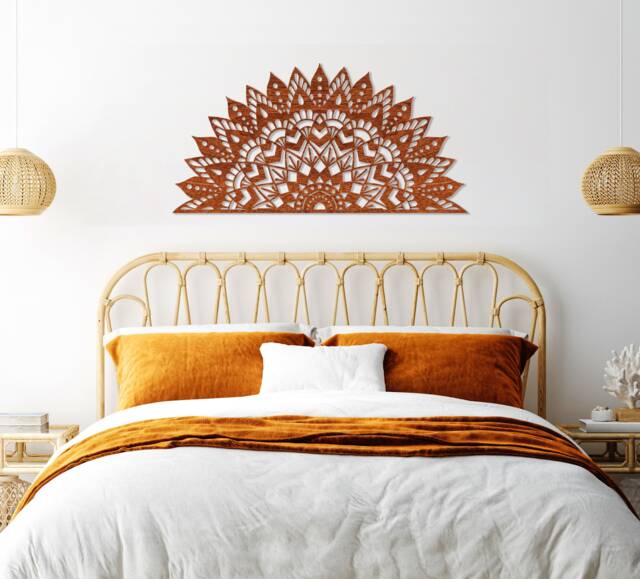 Mandala Wall Decor Wooden Art - Home Boho, Decoration, Wood, Nature, Living Room, Bedroom - image 1