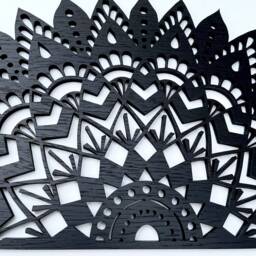 Mandala Wall Decor Wooden Art - Home Boho, Decoration, Wood, Nature, Living Room, Bedroom - thumbnail 3