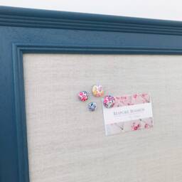 Neptune's Blakeney Blue Framed Soft Grey Fabric Covered Notice Board/Pin - thumbnail 2
