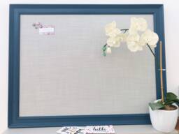 Neptune's Blakeney Blue Framed Soft Grey Fabric Covered Notice Board/Pin - thumbnail 1