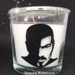 George Michael Silhouette Candle. Birthday. Friendship. Thank You. Anniversary. Mothers Day. Valentines - thumbnail 2
