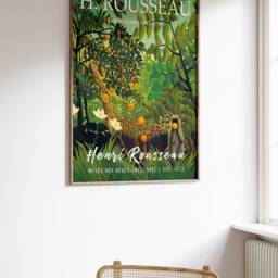 Henri Rousseau Poster, Exotic Landscape, Art Print, Floral Wall Art, Animal Gift, Home Decor, Jungle A1/A2/A3/A4 - thumbnail 3