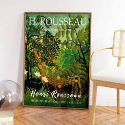 Henri Rousseau Poster, Exotic Landscape, Art Print, Floral Wall Art, Animal Gift, Home Decor, Jungle A1/A2/A3/A4 - thumbnail 2