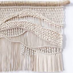 Macrame Mural, Geometric Headboard, Extra Large Wall Hanging, Art, Bohemian Decor, Christmas Gift, Housewarming - thumbnail 2