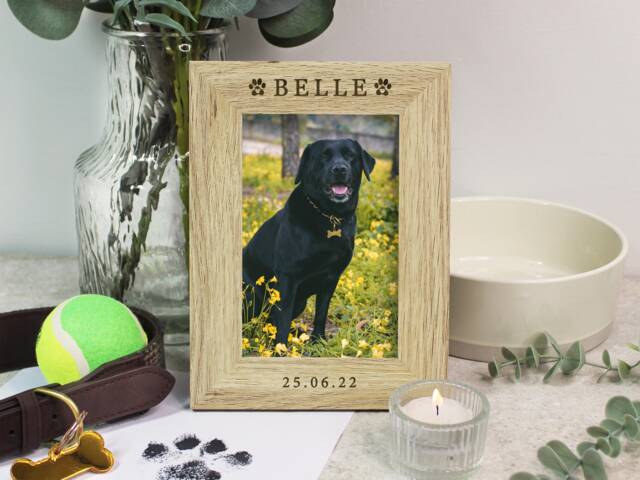 Personalised Dog Memorial Picture Frame, in Loving Memory Photo Sympathy Cat Loss Photo, Pet Remembrance Keepsake Gift - image 1