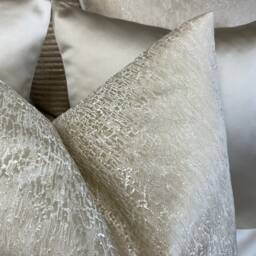 Blake Luxury Textured Cushion Cover, Pillow Throw Champagne Cream Designer Fabric High Quality , Bed Set Sofa Home Decor - thumbnail 3