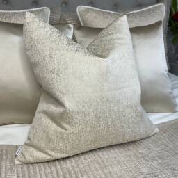 Blake Luxury Textured Cushion Cover, Pillow Throw Champagne Cream Designer Fabric High Quality , Bed Set Sofa Home Decor - thumbnail 4