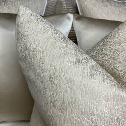 Blake Luxury Textured Cushion Cover, Pillow Throw Champagne Cream Designer Fabric High Quality , Bed Set Sofa Home Decor - thumbnail 2