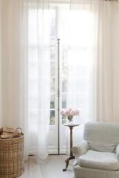Custom Voile Sheer Curtain Living Room Bedroom Window Treatment - thumbnail 1