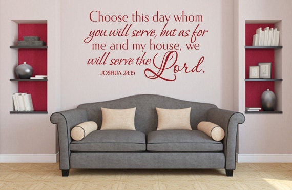 Religious Wall Decal. Choose This Day - Code 228 Christian Wall Decals, Scripture Decal, Quote, Decal Bible - image 1
