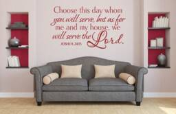 Religious Wall Decal. Choose This Day - Code 228 Christian Wall Decals, Scripture Decal, Quote, Decal Bible - thumbnail 1