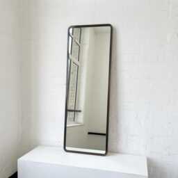 Quadris Long Rectangular Wall Mirror With Mitred Bronze Patina Full Frame - thumbnail 2