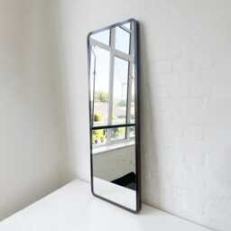 Quadris Long Rectangular Wall Mirror With Mitred Bronze Patina Full Frame - thumbnail 3