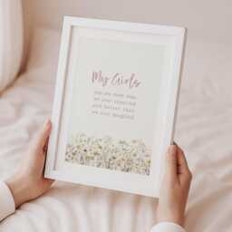 Our Girl Nursery Wall Art Boho, Baby Prints, Floral Gift, Wildflower Print, Boho Decor, Shower Gift - thumbnail 2