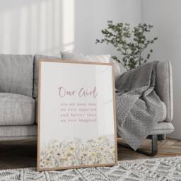 Our Girl Nursery Wall Art Boho, Baby Prints, Floral Gift, Wildflower Print, Boho Decor, Shower Gift - thumbnail 1