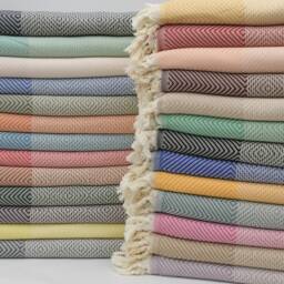 Turkish Blanket, Coral Blanket, Handmade Blanket, Cotton Throw, Beach Throw, Turkish Bedspread, Bed Cover, 75x91, Turkish Towel, B3-Dreamb - thumbnail 4