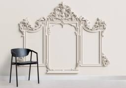 3D Molding Wallpaper, Interior Cornice Wall Mural, Peel & Stick - thumbnail 1