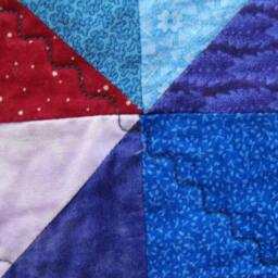 Snowflake Quilt Art Contemporary Handmade Wallhanging Throw Winter Sofa Bed Gift For Her Housewarming - thumbnail 3