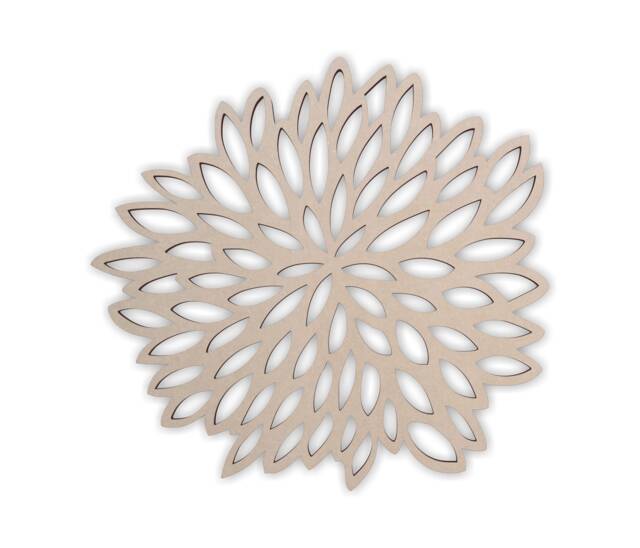 Unfinished Wooden Flower Cutout Mdf Wall Art Decor - image 1