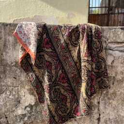 Vintage Indian Kantha Quilt Handmade Reversible Cotton Blanket - thumbnail 3